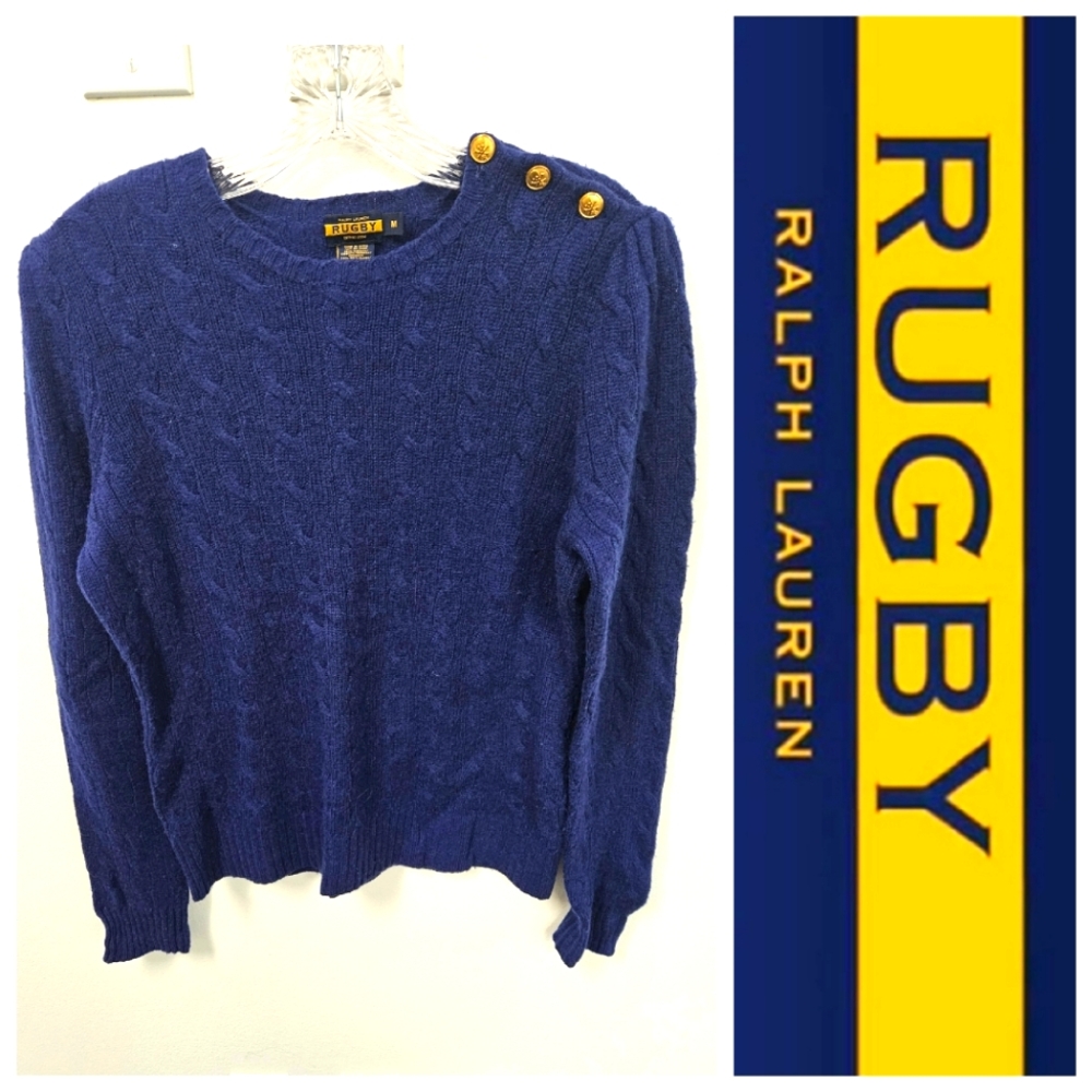 RUGBY 🏉 🏈 RL Blue Knit Top